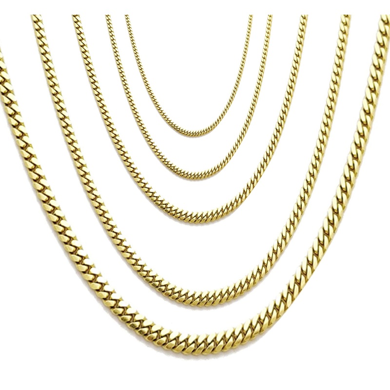 Solid Miami Cuban Chain (14K)