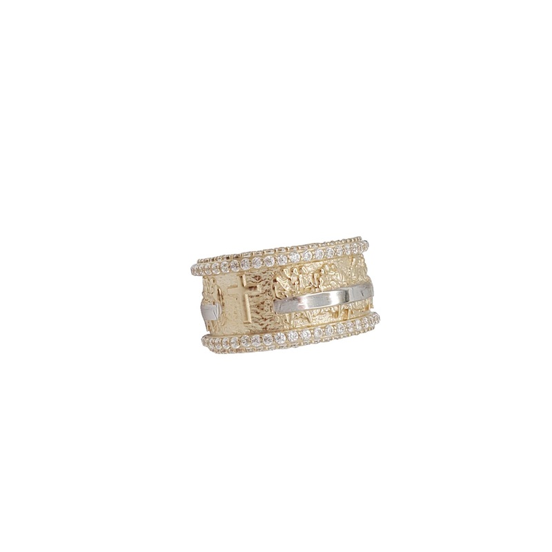 Zirconia Last Supper Ring (14K)